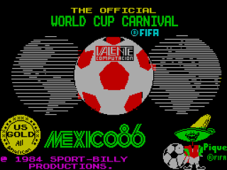 World Cup title screen for ZX Spectrum